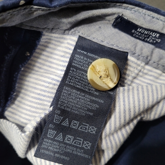 Tommy Hilfiger Navy Blue Polka-dot Montauk Chino Pants - Picture 6 of 9